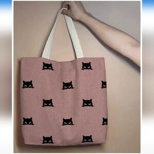 🆕️🐈‍⬛PINK PEEKING CAT TOTE BAG🐈‍⬛